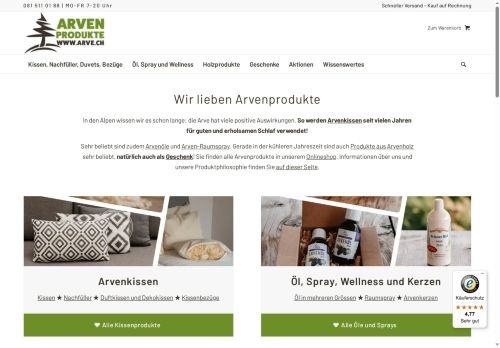 arvenholz.com capture - 2025-07-06 14:17:38