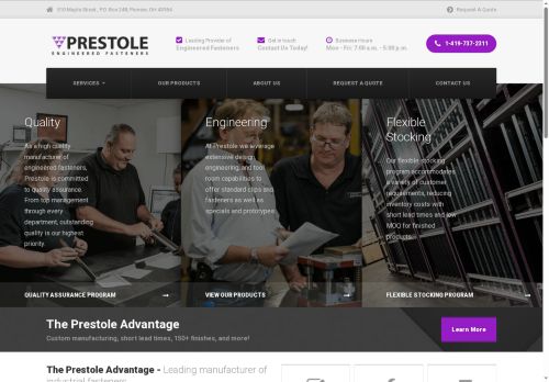 prestoleengineeredfasteners.com capture - 2025-07-07 02:50:16