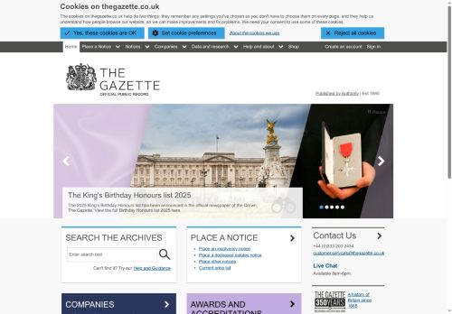 The Gazette capture - 2025-07-07 23:40:23