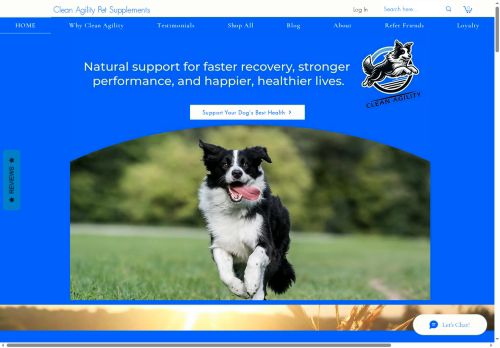 Clean Agility Pet Supplements capture - 2025-07-08 09:23:25