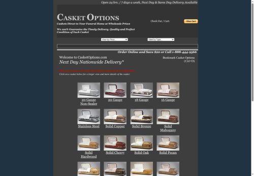 Casket Options capture - 2025-07-08 09:55:05