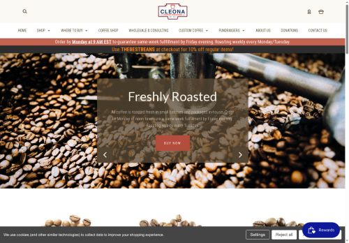 Cleona Coffee Roasters capture - 2025-07-08 11:00:29