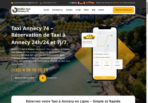 Station Taxi Annecy 74 capture - 2025-07-08 11:14:40