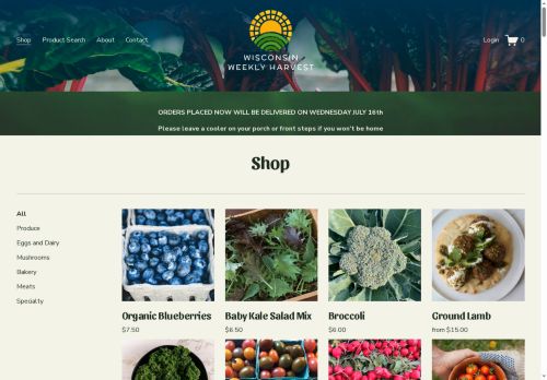 Wisconsin Weekly Harvest capture - 2025-07-08 11:18:43