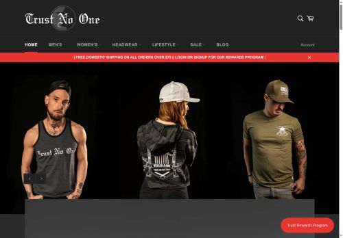 trustnooneclothing.com capture - 2025-07-09 11:47:20
