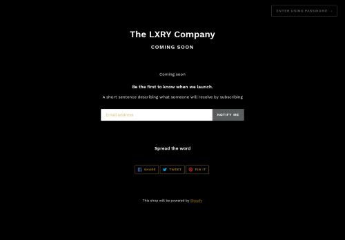 thelxrycompany.com capture - 2025-07-09 16:11:12