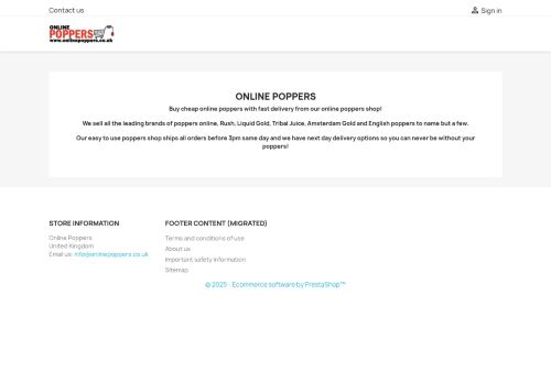 onlinepoppers.co.uk capture - 2025-07-09 17:38:09