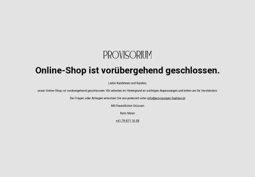 provisorium-fashion.ch capture - 2025-07-09 17:50:53