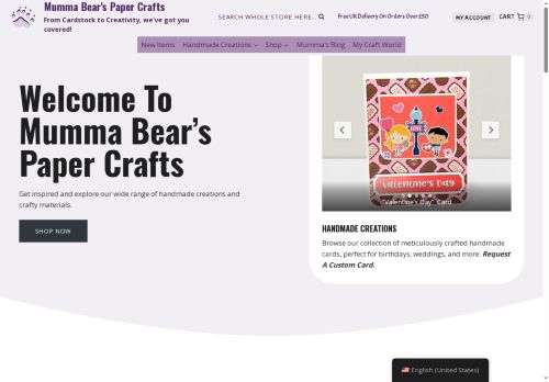 mummabearspapercrafts.co.uk capture - 2025-07-12 09:59:06