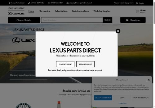 genuinelexusparts.co.uk capture - 2025-07-13 02:57:28