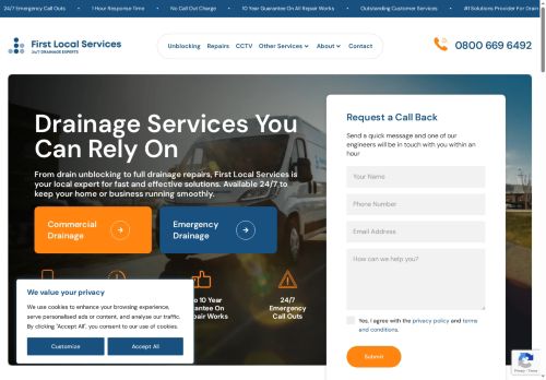 firstlocaldrains.co.uk capture - 2025-07-13 05:42:31