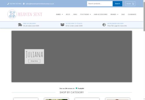 heavensentchildrenswear.co.uk capture - 2025-07-13 06:26:27