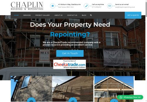 chaplinrepointing.co.uk capture - 2025-07-13 07:37:19