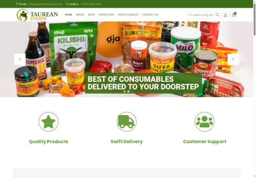 taureanfoods.co.uk capture - 2025-07-13 17:36:09