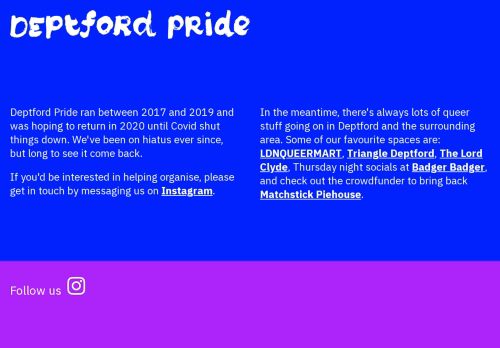 deptfordpride.uk capture - 2025-07-14 06:13:39