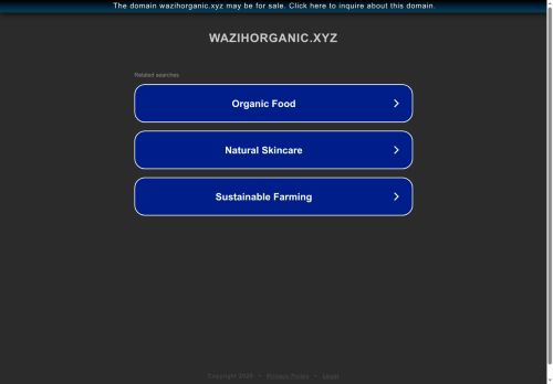 wazihorganic.xyz capture - 2025-07-14 19:14:42