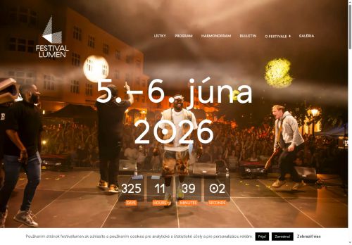 festivallumen.sk capture - 2025-07-15 08:22:45