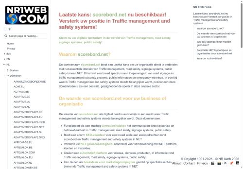 scorebord.net capture - 2025-07-19 20:54:02