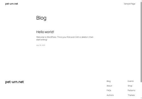 pet-urn.net capture - 2025-07-20 06:54:27