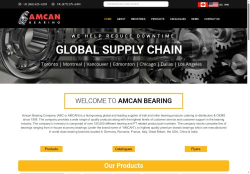 amcanbearing.net capture - 2025-07-20 14:56:21