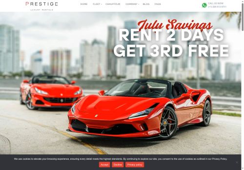 prestigeluxuryrental.net capture - 2025-07-20 19:25:13