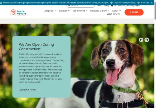 seattlehumanesociety.net capture - 2025-07-20 19:31:41