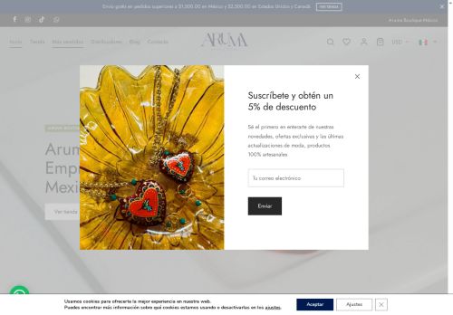 arumaboutiquemexico.info capture - 2025-07-21 04:59:33