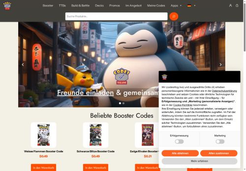 codes4tcg.live capture - 2025-07-21 13:27:46