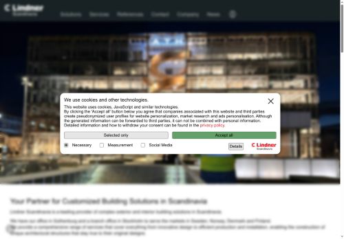 lindnerscandinavia.se capture - 2025-07-22 04:05:10