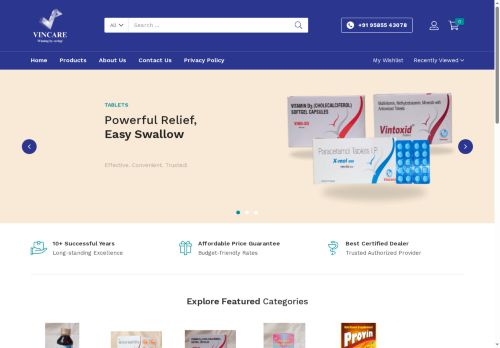 vincarepharma.com capture - 2025-07-27 17:47:22