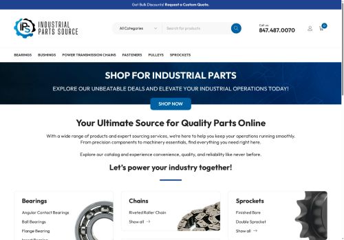 industrialpartssource.com capture - 2025-07-27 18:52:19