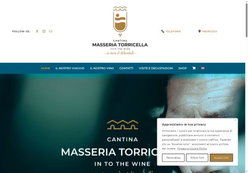 cantinamasseriatorricella.com capture - 2025-07-28 06:03:56