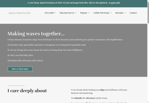 mirjamchristinehope.com capture - 2025-07-28 06:24:54