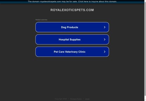 royalexoticspets.com capture - 2025-07-29 21:53:16