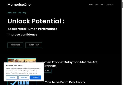 memoriseone.com capture - 2025-07-30 03:07:09