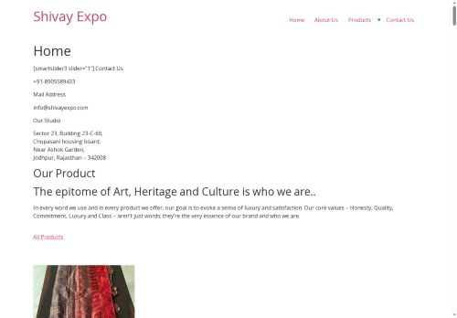 shivayexpo.com capture - 2025-07-30 18:37:22