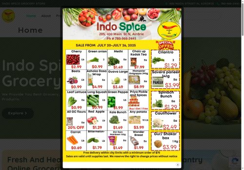 indospiceairdrie.com capture - 2025-07-31 15:10:41