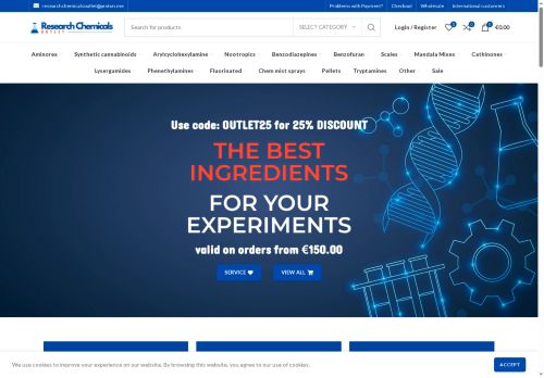 researchchemicalsoutlet.com capture - 2025-07-31 15:29:34