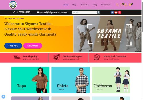 shyamatextile.com capture - 2025-07-31 15:33:23