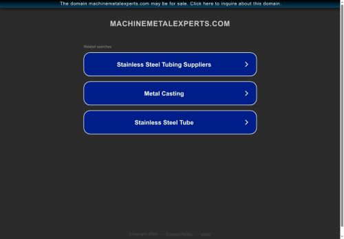 machinemetalexperts.com capture - 2025-07-31 16:12:20
