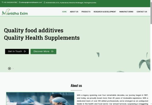 manidhaexim.com capture - 2025-07-31 19:05:16