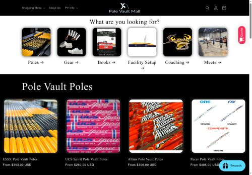 polevaultmall.com capture - 2025-08-01 11:56:33