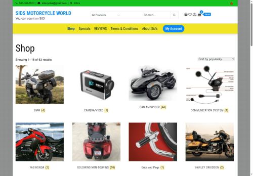 sidscycle.com capture - 2025-08-02 15:37:57