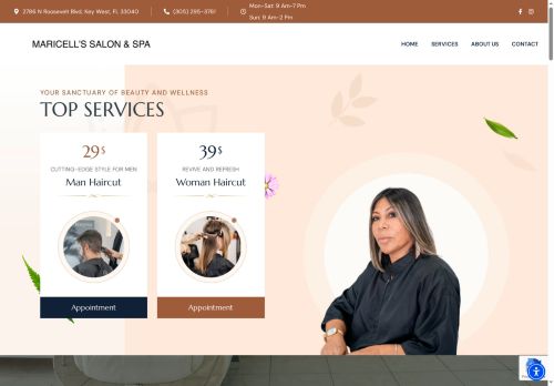 maricellsalonspa.com capture - 2025-08-06 16:25:01