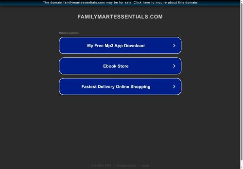 familymartessentials.com capture - 2025-08-06 17:55:42