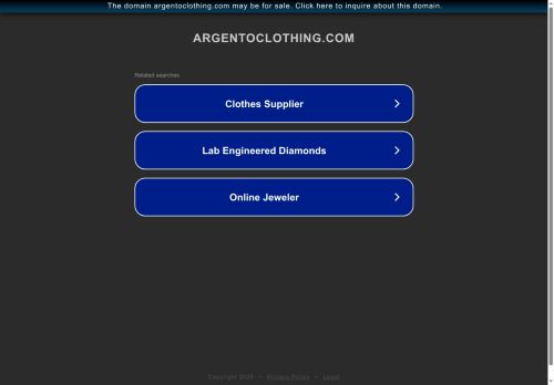 argentoclothing.com capture - 2025-08-08 01:47:46