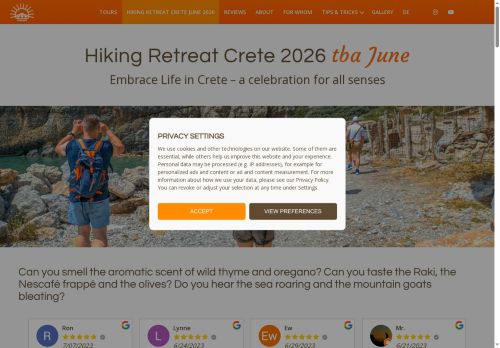 hikingretreatcrete.com capture - 2025-08-09 16:43:24