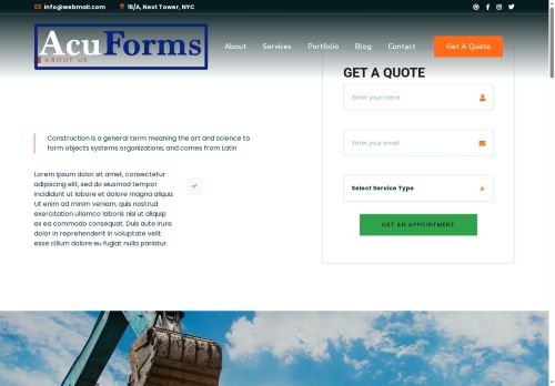 acuformscontracting.com capture - 2025-08-10 12:33:56