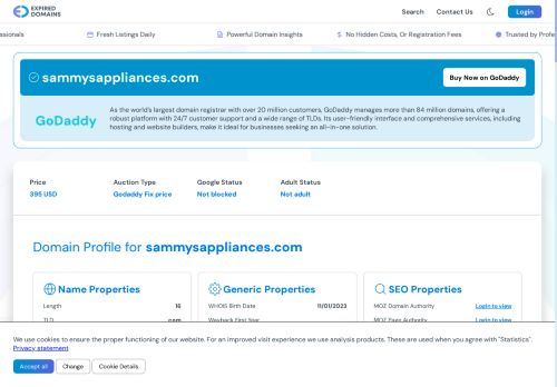 sammysappliances.com capture - 2025-08-10 13:46:53