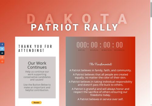 dakotapatriotrally.com capture - 2025-08-10 18:47:26